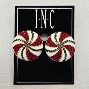 I.N.C. International Concept Peppermint Stud Holiday Earrings #842